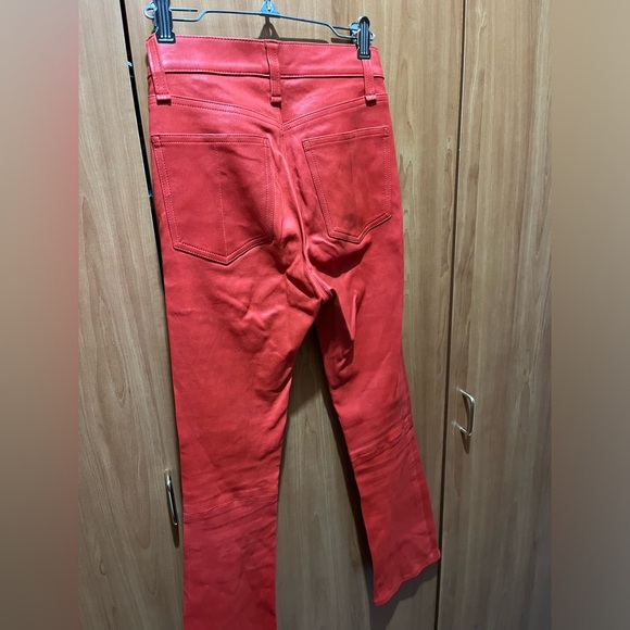 Rag & Bone Women’s Red Hana Leather Pants  Size: 23. NWOT Retail For $995. Rare! - Picture 5 of 16